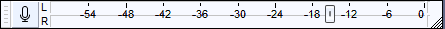 Recording Meter Toolbar inactive - click on the image to see this toolbar displayed in the default context of the upper tooldock layout